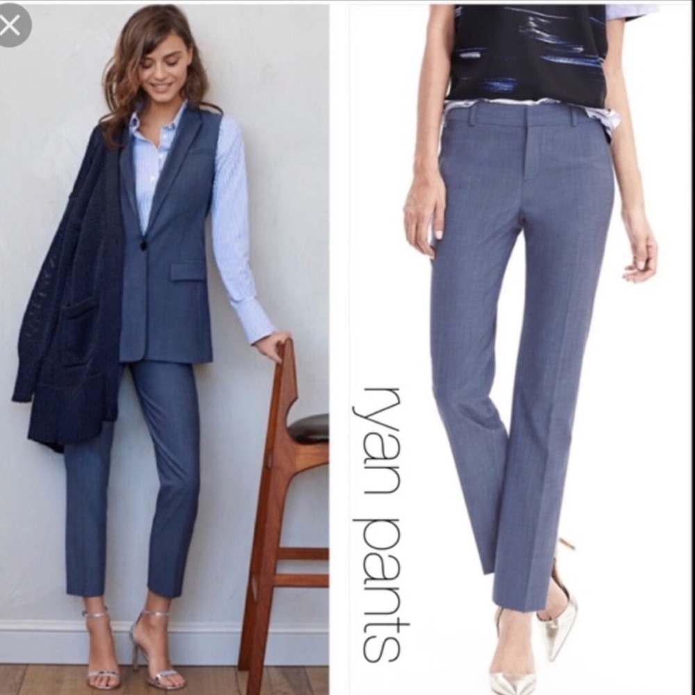 NWT Banana Republic Ryan Pants Blue sz 0P